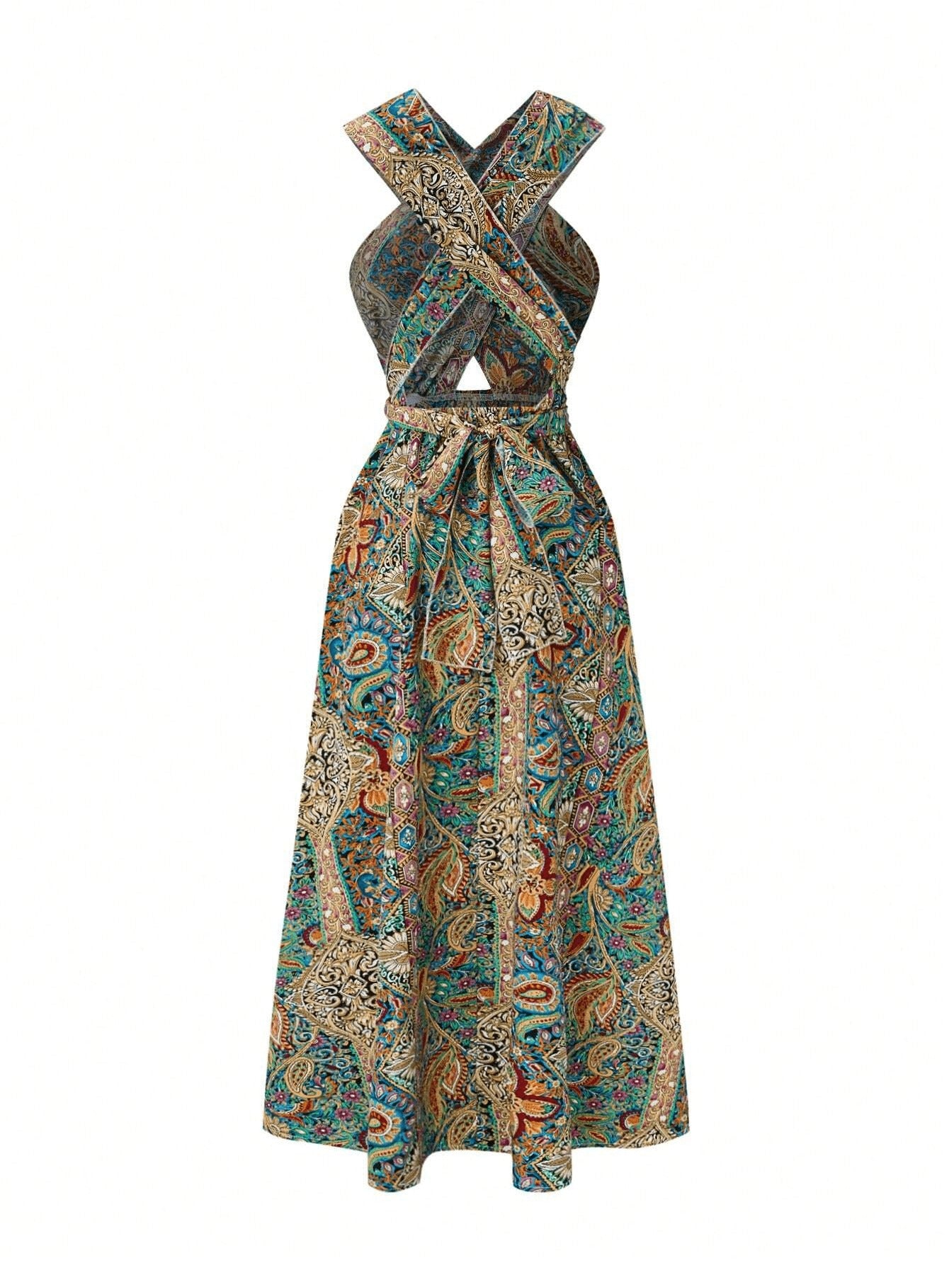 Women Maxi Print Dress