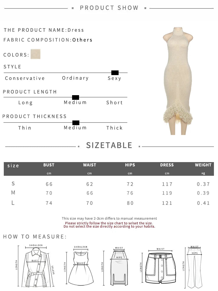 Puss Knit Backless Dress