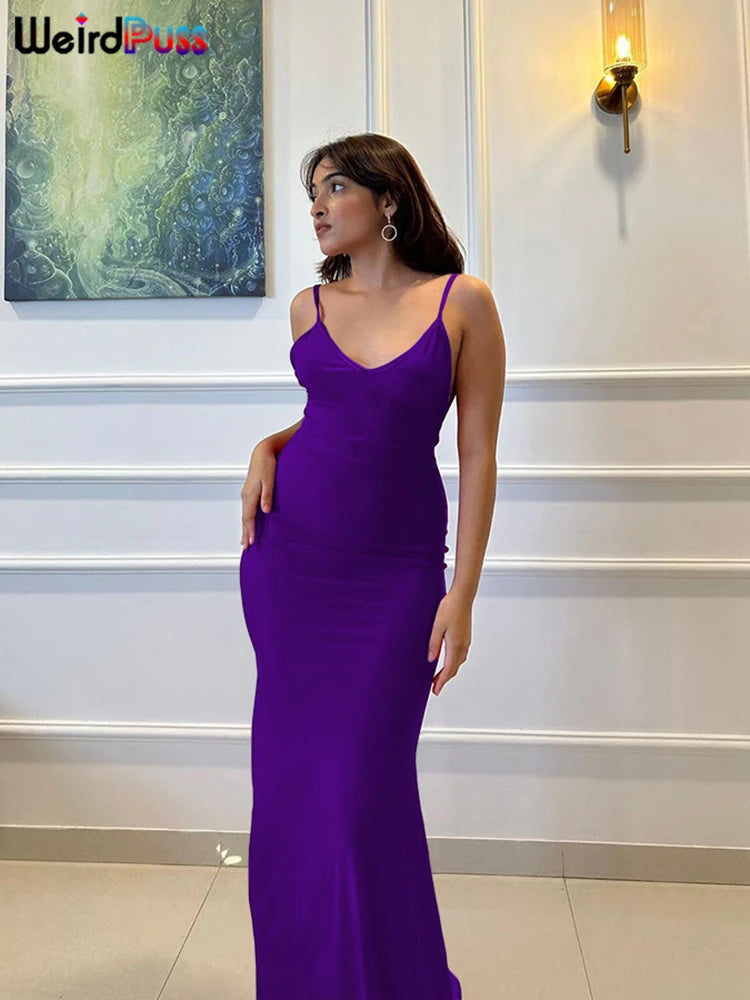 Elegant Coquette V-Neck Maxi Dress