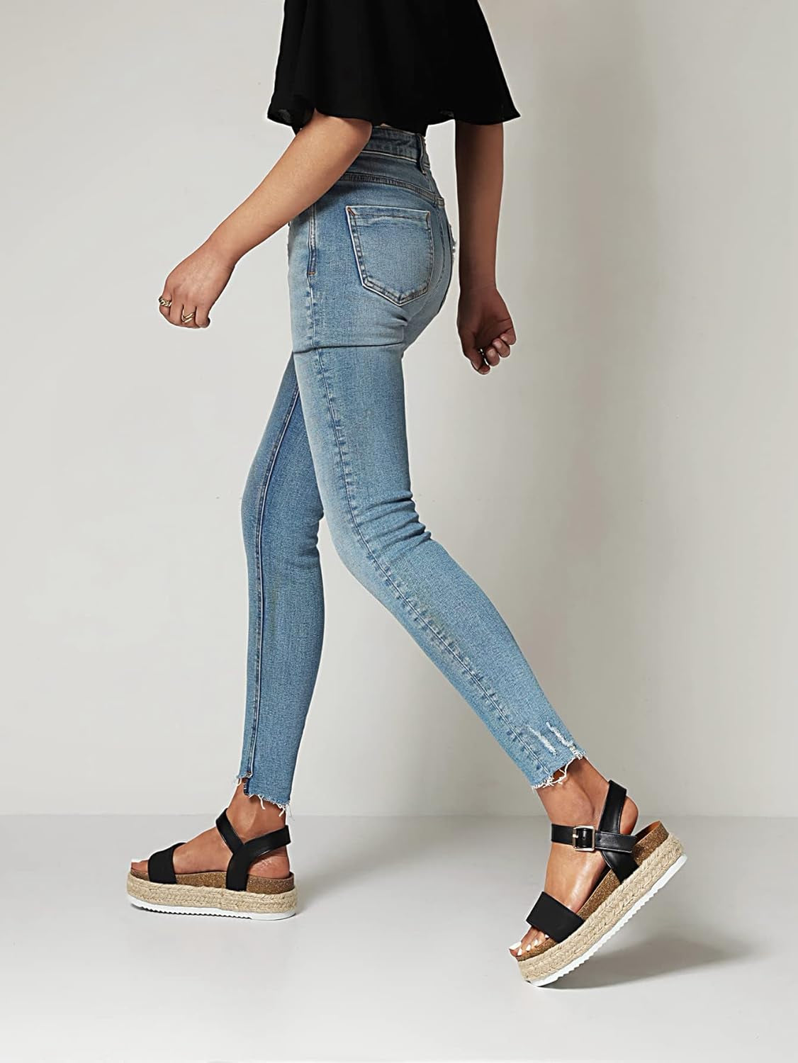 Womens Platform Sandals Strappy Wedge Sandals Comfortable Espadrilles Shoes