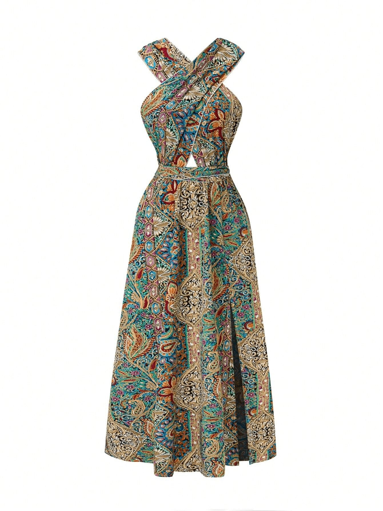 Women Maxi Print Dress