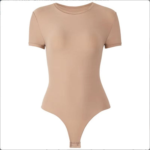 Shapewear Crew Neck Short Sleeve Bodysuit